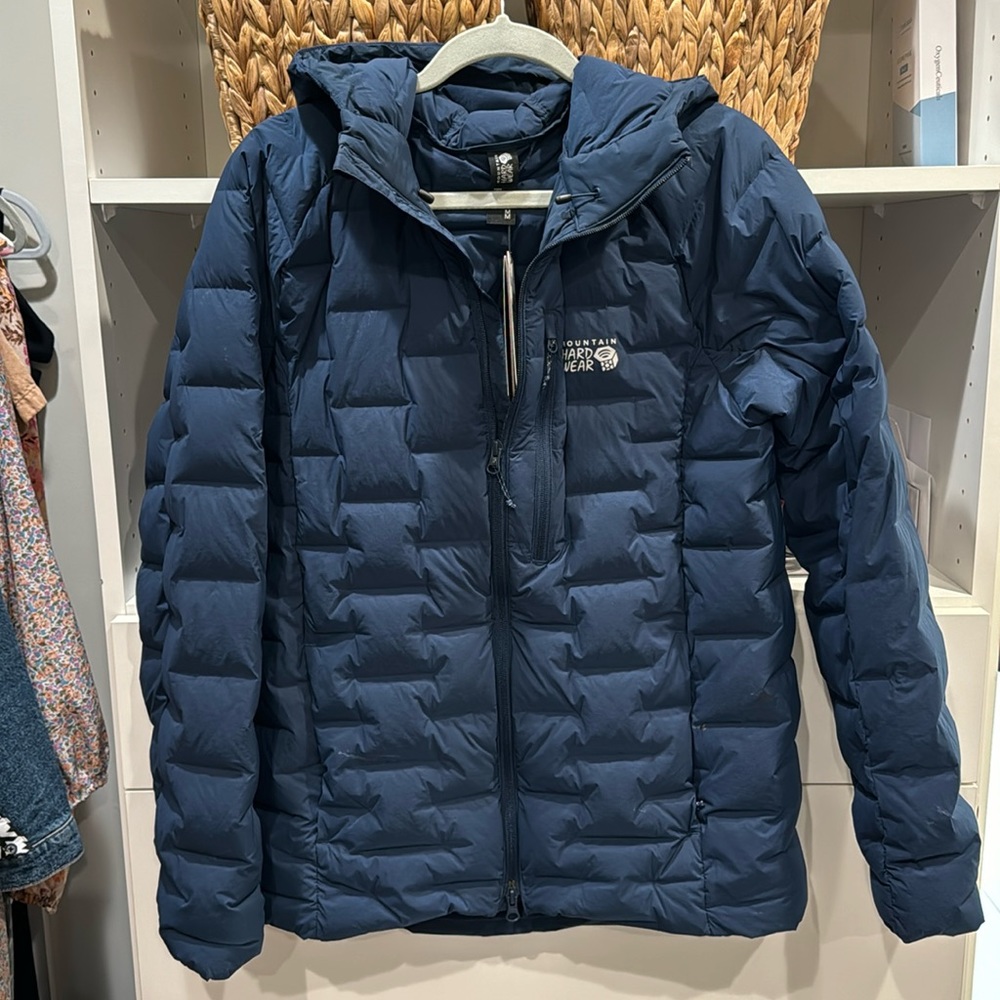 Mens Medium Down Jacket - Mt Hardwear - Navy